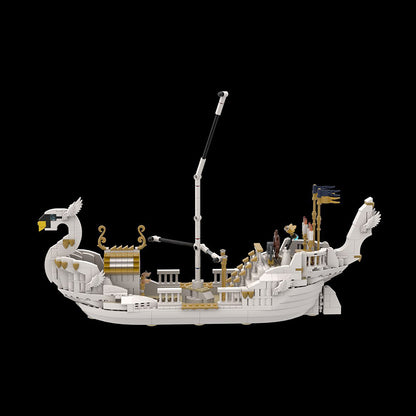 Goat Bricks Lothlorien Swan Ship Building Blocks Model