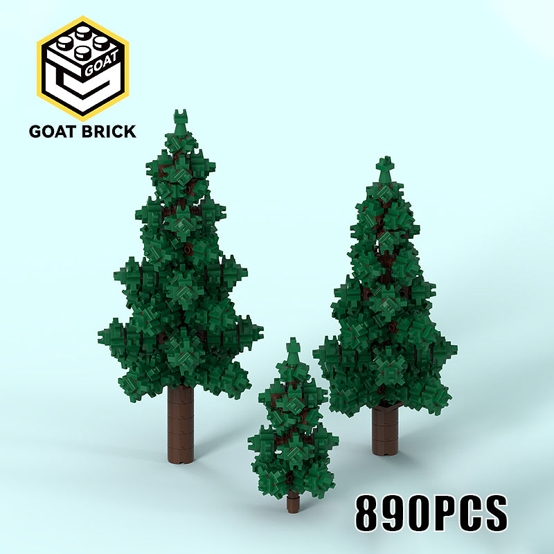Goat Bricks Fir Trees MOC Building Blocks Model