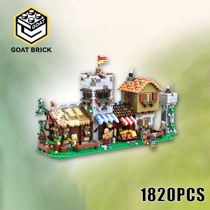 Goat Bricks Medieval Castle Medieval Town Square - Alternate Build Building Blocks Model