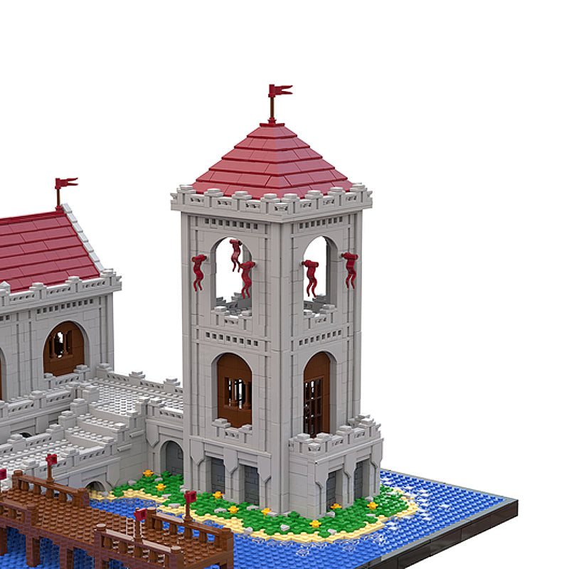 Goat Bricks Medieval Pier and Watch Tower Building Blocks Model
