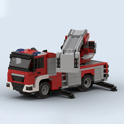 Goat Bricks Austrian Fire Ladder Truck Building Blocks Model
