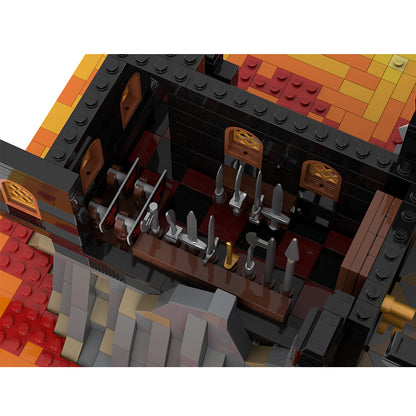 Goat Bricks Black Dragon's Fortress Building Blocks Model