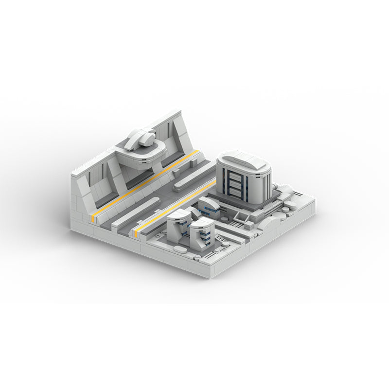 Goat Bricks Star Movie Coruscant Diorama Building Blocks Model