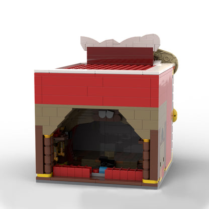 Goat Bricks Club Penguin Plaza Building Blocks Model