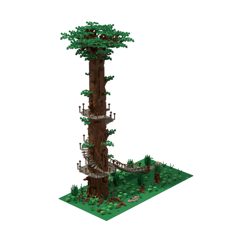 Goat Bricks Star Movie Endor Ewok Tree Building Blocks Model