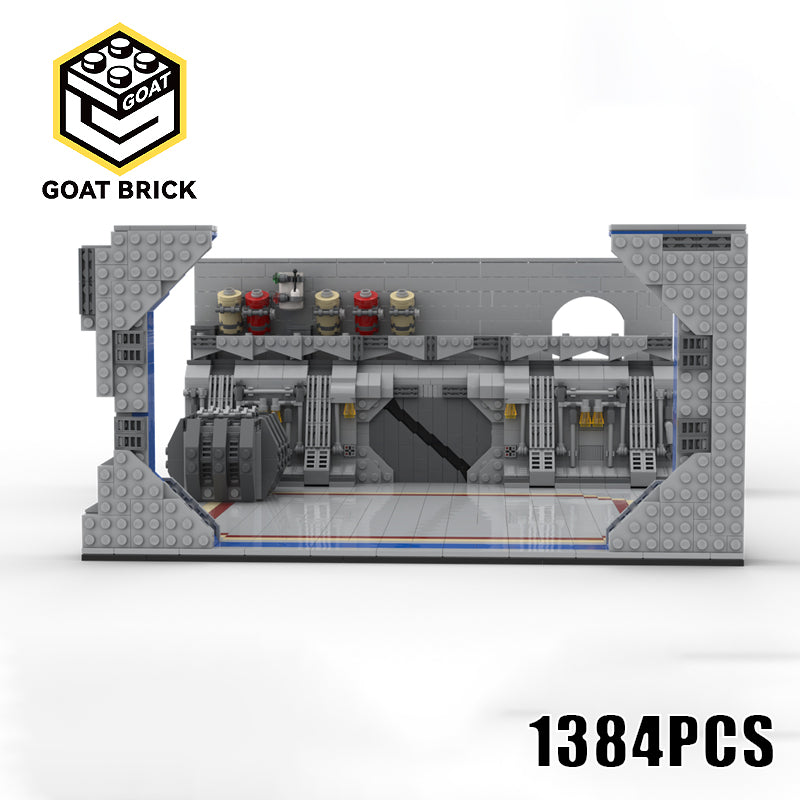 Goat Bricks Star Movie IKEA Expedit Venator Class Hangar Showcase Module Building Blocks Model
