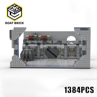 Goat Bricks Star Movie IKEA Expedit Venator Class Hangar Showcase Module Building Blocks Model