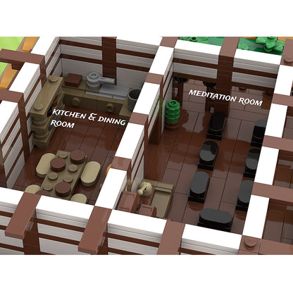 Goat Bricks Zen Temple Building Blocks Model