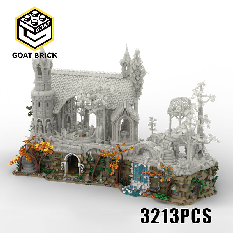Goat Bricks 10316 Base for Rivendell with an Ancestral Hall Building Blocks Model