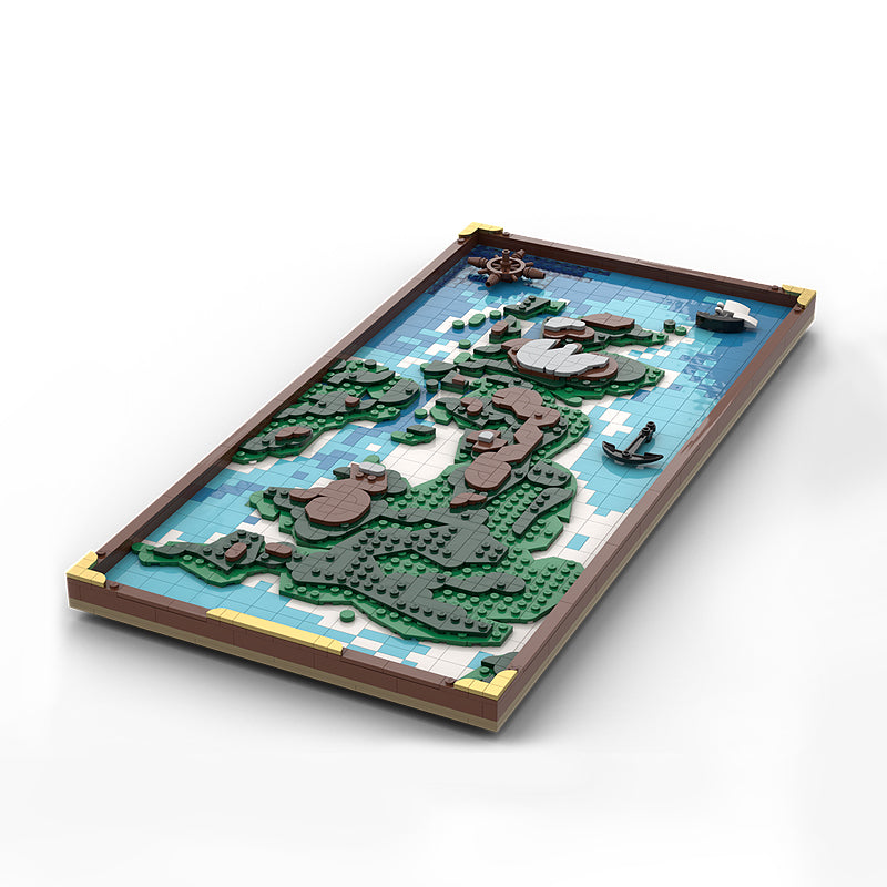 Goat Bricks Topographic Map of the United Kingdom Building Blocks Model