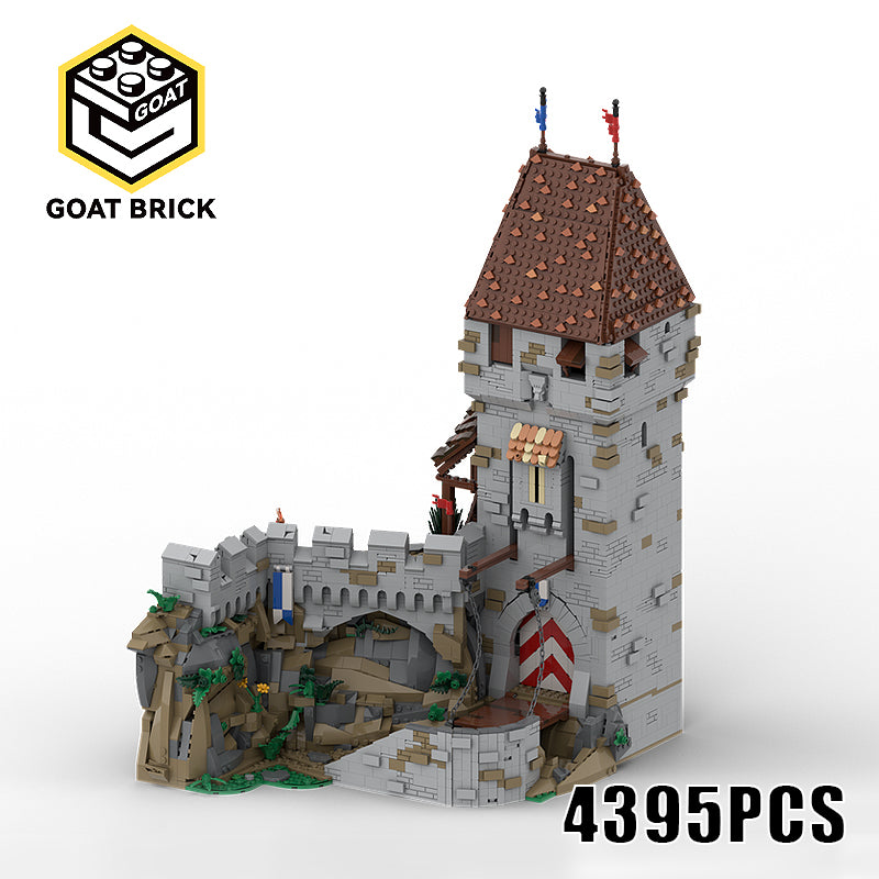Goat Bricks Castle Hohenreuth Part 1 - Main Gate and Tower Building Blocks Model