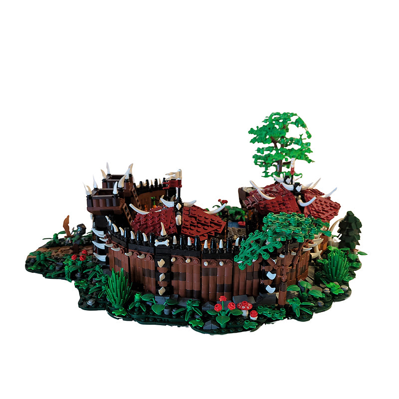 Goat Bricks Fantasy Orc Camp Building Blocks Model