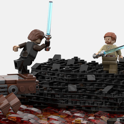 Goat Bricks Star Movie Mustafar duel Diorama Building Blocks Model