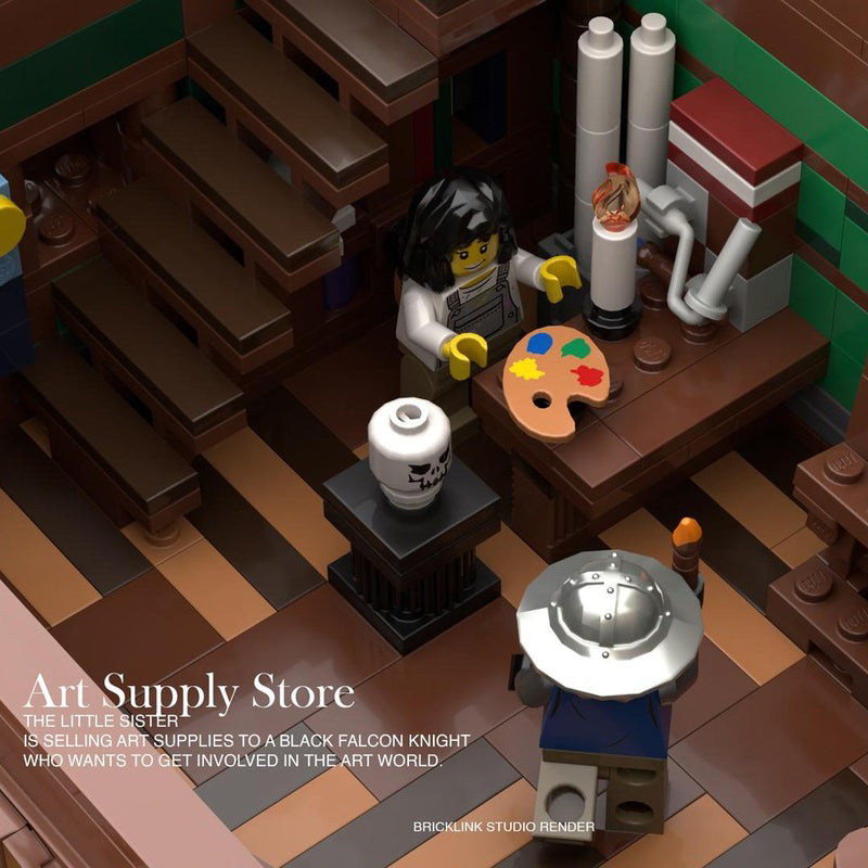 Goat Bricks MEDIEVAL MODULAR SERIES 1 - THE ARTISAN'S HAVEN Building Blocks Model