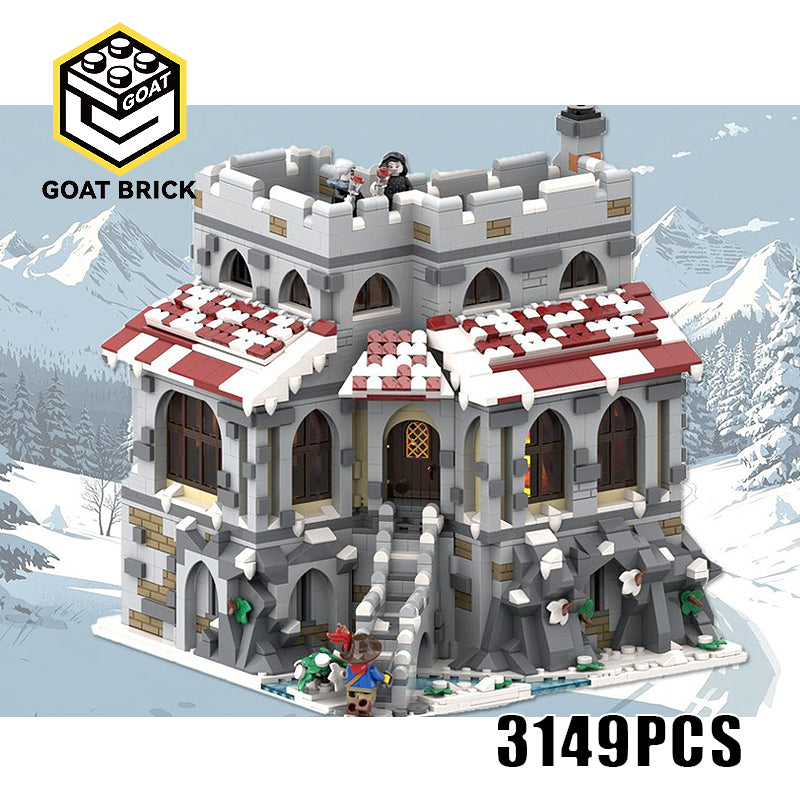 Goat Bricks The Vampire's Manor - Winter Version Building Blocks Model