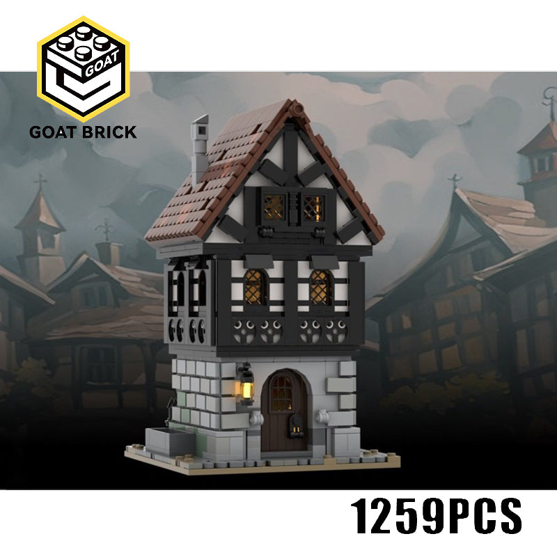Goat Bricks Medieval Townhouse Building Blocks Model