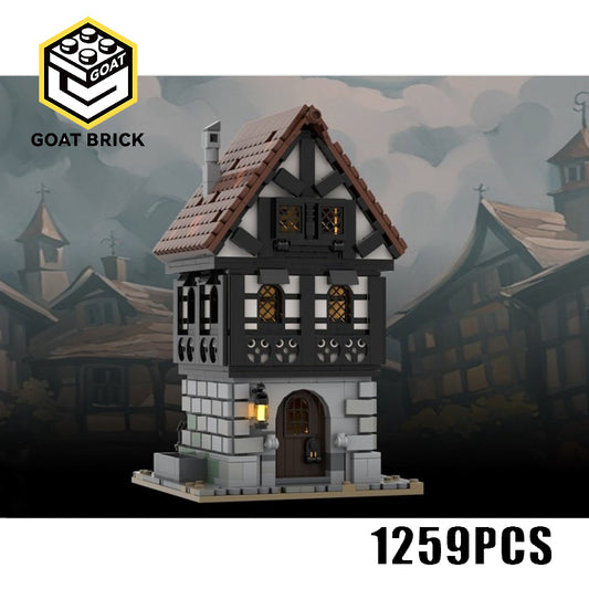 Goat Bricks Medieval Townhouse Building Blocks Model