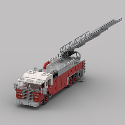 Goat Bricks Seagrave Ladder Truck Building Blocks Model