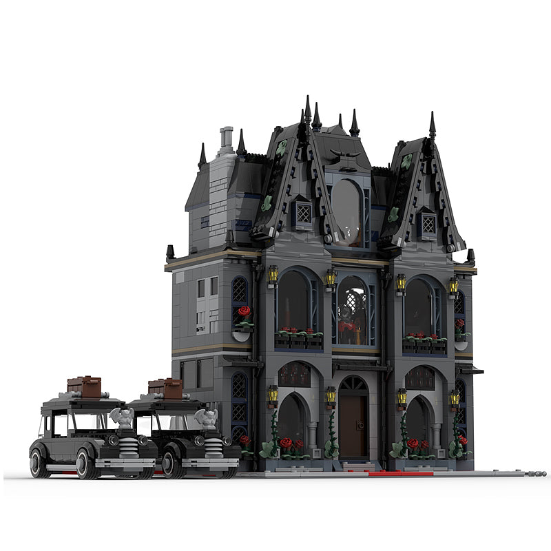 Goat Bricks Morticia's Mansion - Modification of Set 76786 Building Blocks Model