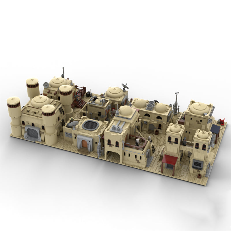 Goat Bricks Star Movie SW Tatooine Mos Eisley Bundle (Part 1 & 2) Building Blocks Model