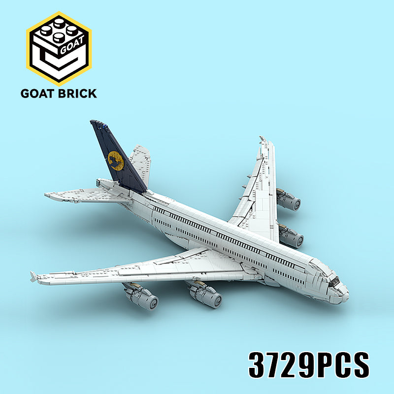 Goat Bricks Lufthansa Airbus A380 Building Blocks Model