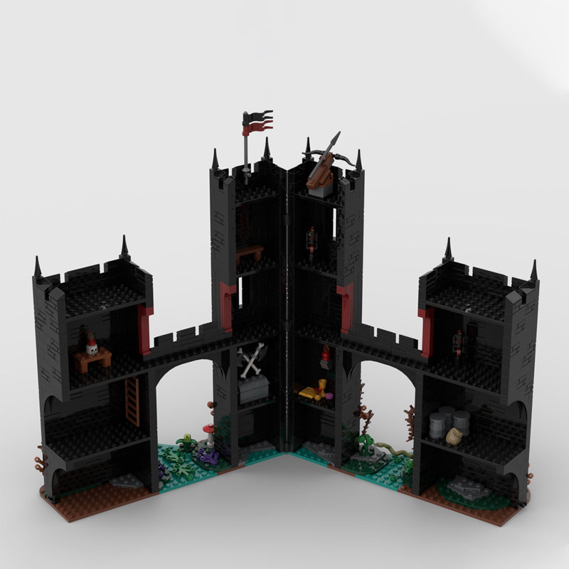 Goat Bricks Night Swamp Tower Building Blocks Model