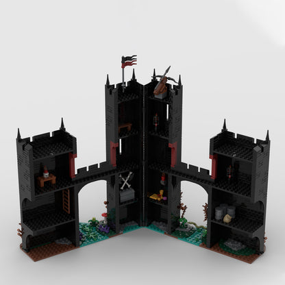 Goat Bricks Night Swamp Tower Building Blocks Model