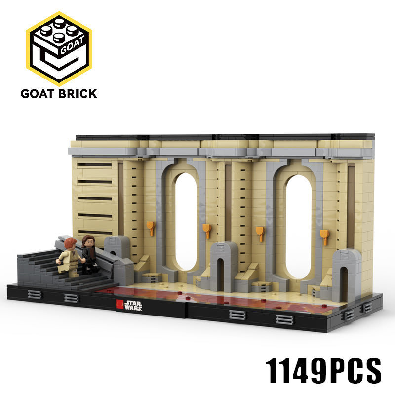 Goat Bricks Star Movie Coruscant Temple Diorama Building Blocks Model