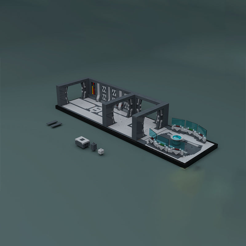 Goat Bricks Star Movie Survival Aboard The Venator- Straight Line Layout Building Blocks Model