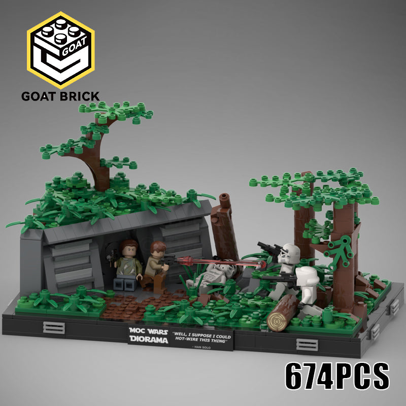 Goat Bricks Star Movie Endor Bunker Building Blocks Model