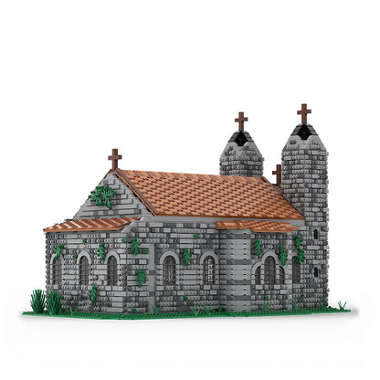 Goat Bricks Medieval Church Building Blocks Model
