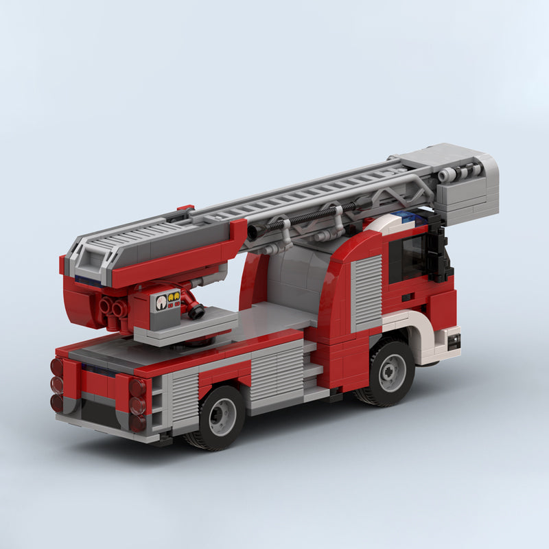 Goat Bricks Austrian Fire Ladder Truck Building Blocks Model