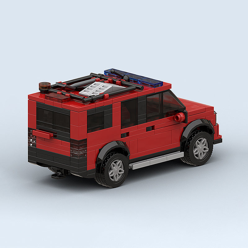 Goat Bricks Dutch Fire Off-road Vehicle with Trailer Building Blocks Model