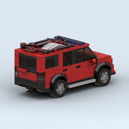 Goat Bricks Dutch Fire Off-road Vehicle with Trailer Building Blocks Model