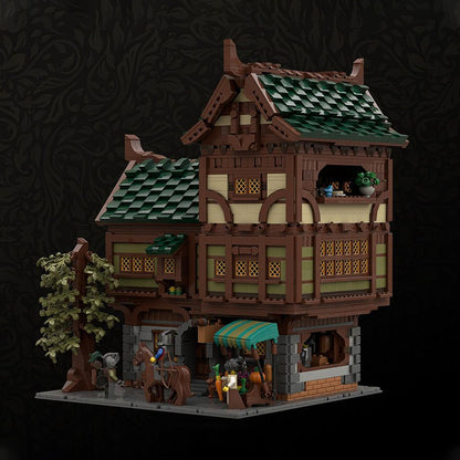 Goat Bricks MEDIEVAL MODULAR SERIES 1 - THE THREE-STORY TAVERN Building Blocks Model