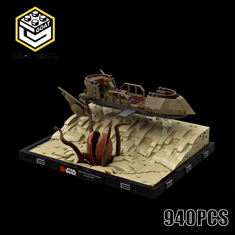 Goat Bricks Star Movie Desert Skiff Diorama Building Blocks Model