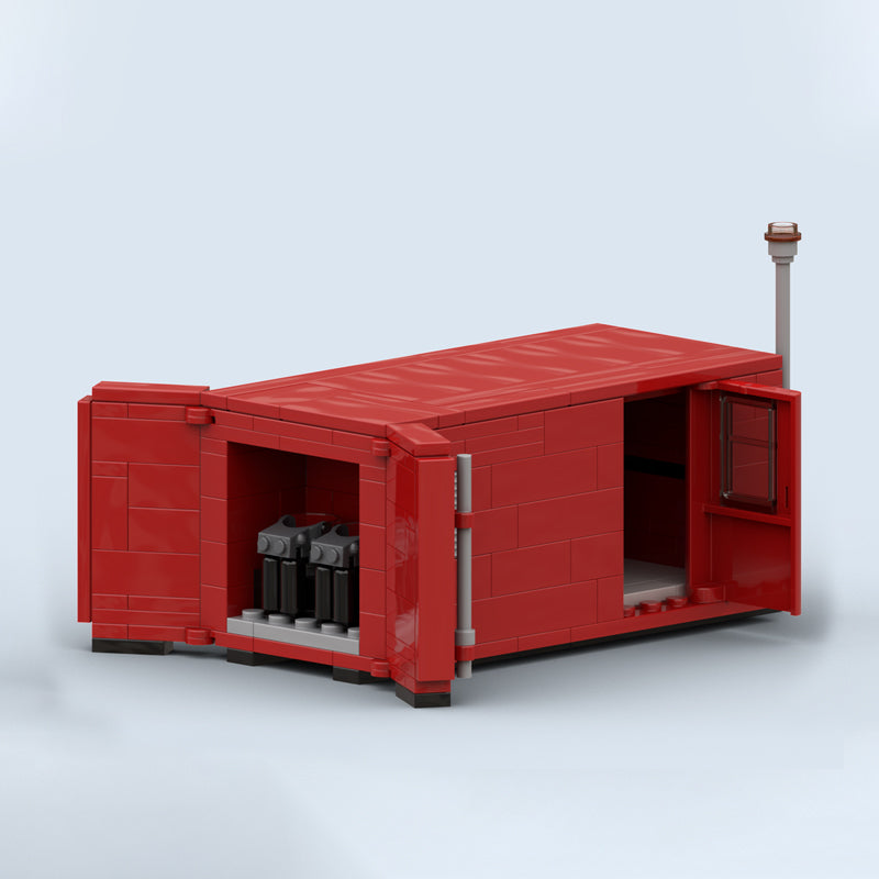 Goat Bricks Ridderkerk Fire Hooklift with Air Container Building Blocks Model