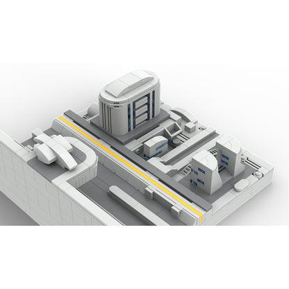 Goat Bricks Star Movie Coruscant Diorama Building Blocks Model