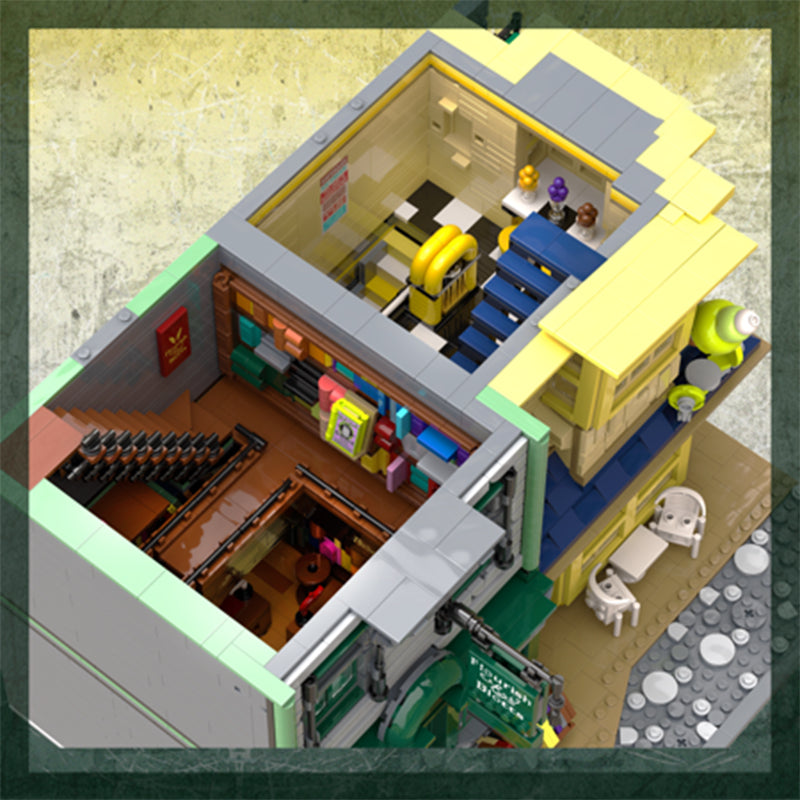 Goat Bricks Magical Movie Diagon Alley: Flourish + Blotts & Florean Fortescue's Ice Cream Parlour Building Blocks Model