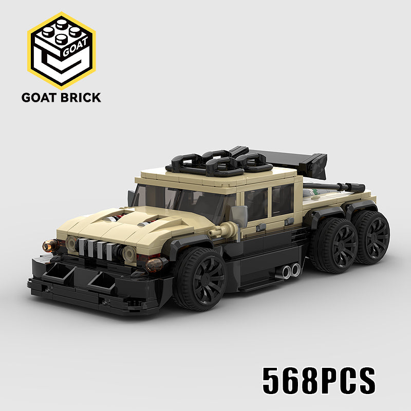 Goat Bricks 2009 AM General Humvee Custom 6x6 Building Blocks Model