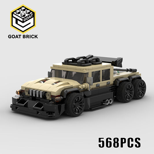 Goat Bricks 2009 AM General Humvee Custom 6x6 Building Blocks Model