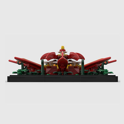 Goat Bricks Mandala - Flower - Red Building Blocks Model