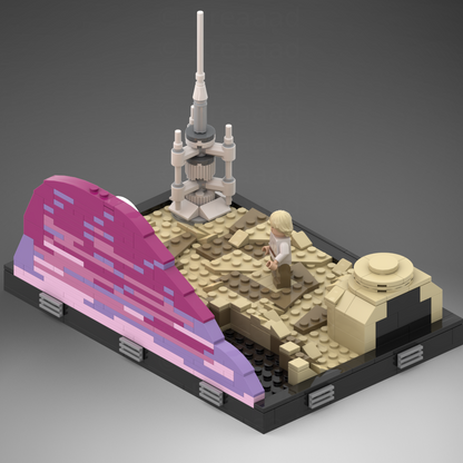 Goat Bricks Star Movie Boarding The Tantive IV Diorama Building Blocks Model