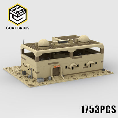 Goat Bricks Star Movie Tatooine Two Story House Building Blocks Model