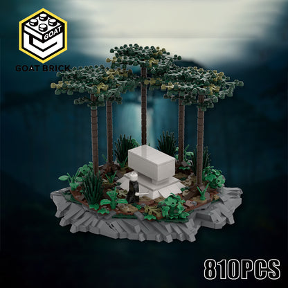 Goat Bricks Magical Movie White Tomb Building Blocks Model