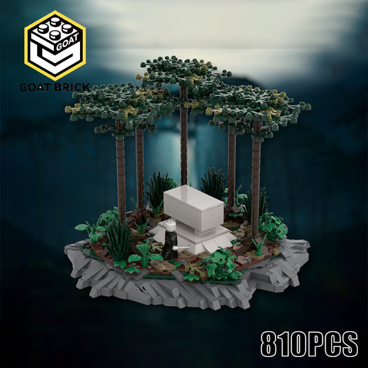 Goat Bricks Magical Movie White Tomb Building Blocks Model