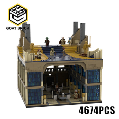 Goat Bricks Star Movie Temple Archives and Veranda Building Blocks Model