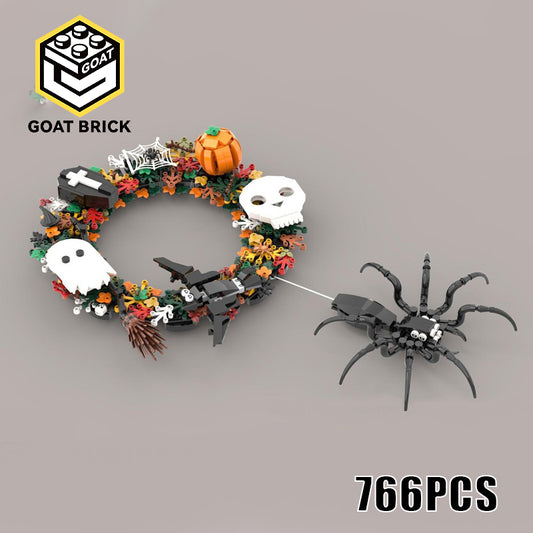 Goat Bricks Halloween Wreath Building Blocks Model