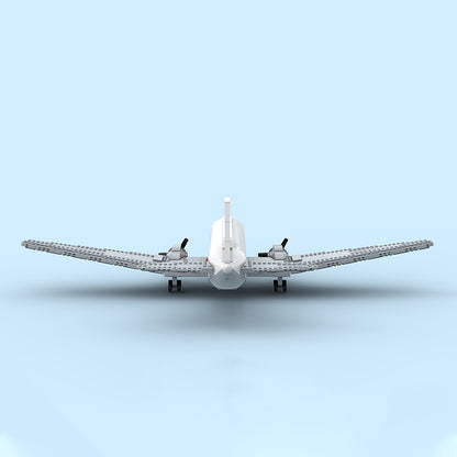 Goat Bricks Vintage Commuter Airliner Building Blocks Model