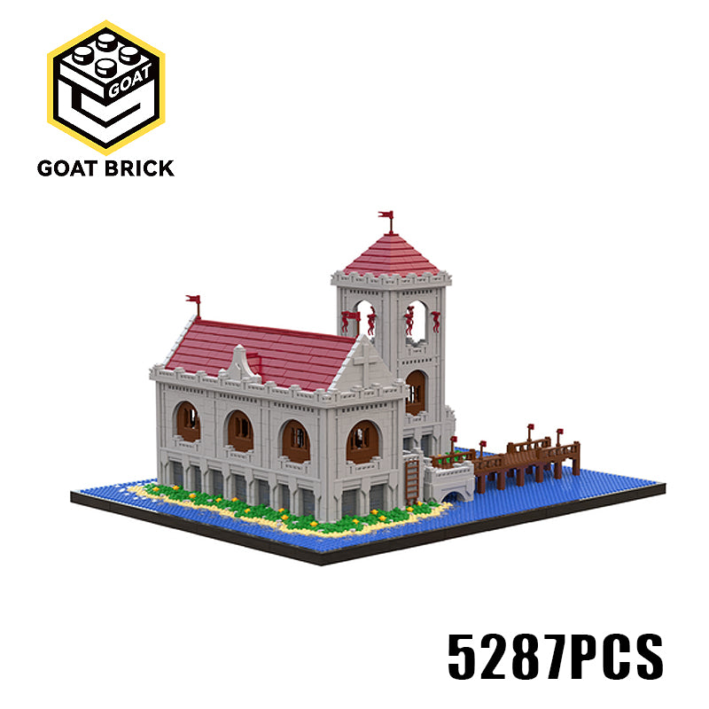 Goat Bricks Medieval Pier and Watch Tower Building Blocks Model